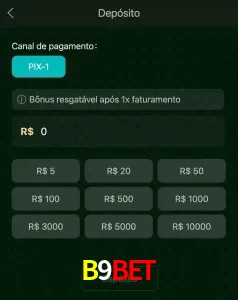 deposits B9BET